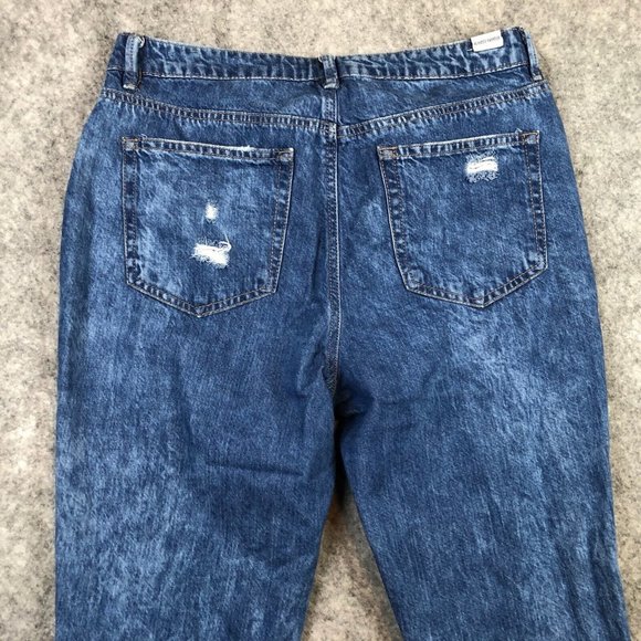 Almost Famous Jeans 11 31 Destroyed Distressed Torn Holes Acid Wash Skinny Blue - Picture 10 of 12